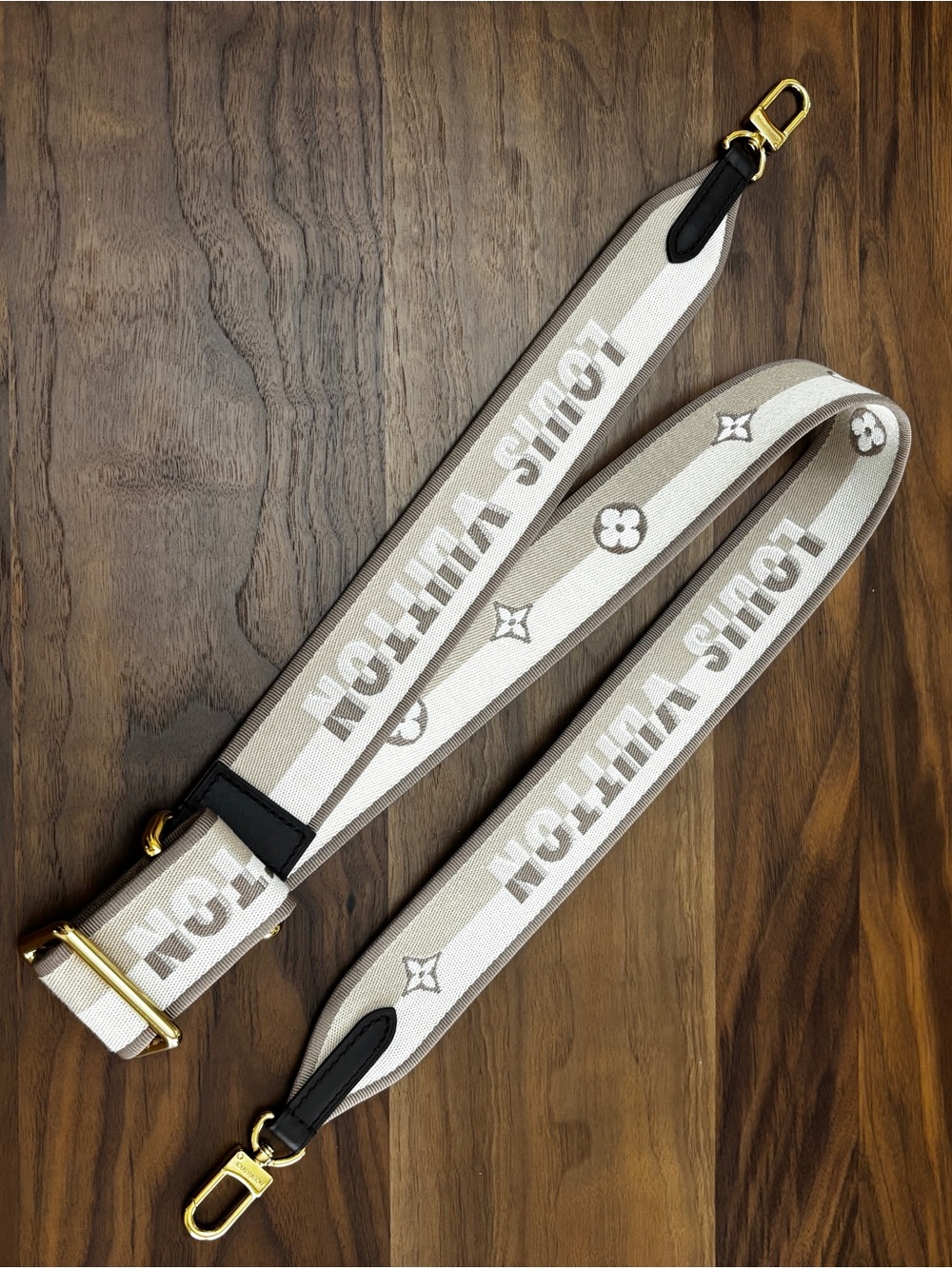 New LOUIS VUITTON Beige/White Monogram Bandouliere Adjustable Speedy Strap